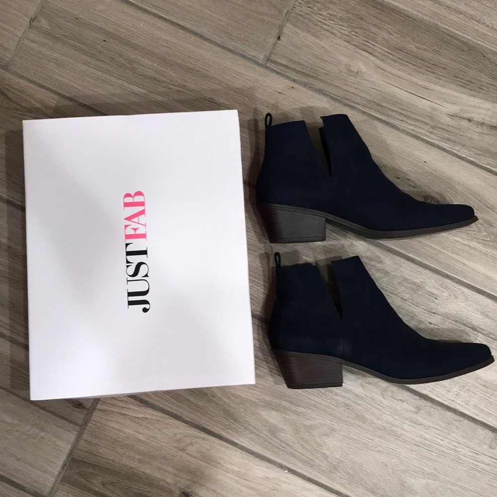 JustFab blue booties